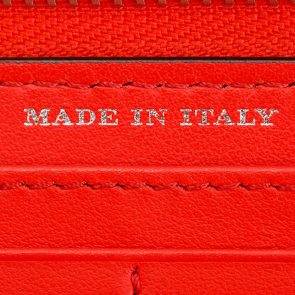 Burberry Red Graffiti Check Zip Continental Wallet