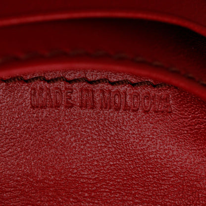 Burberry Red Grained Patent Leather  Compact Wallet