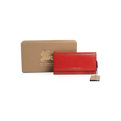 Burberry Red Patent Leather Continental Wallet