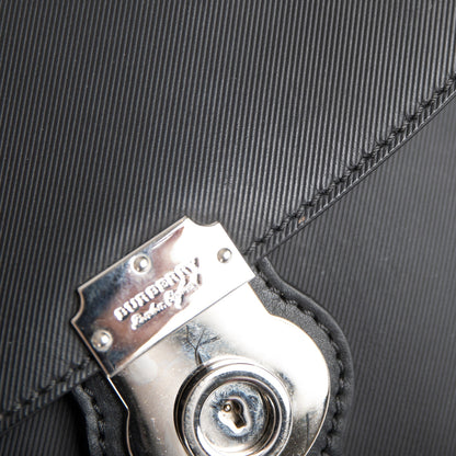 Burberry Small Black Trench Calfskin DK88 Top Handle Bag