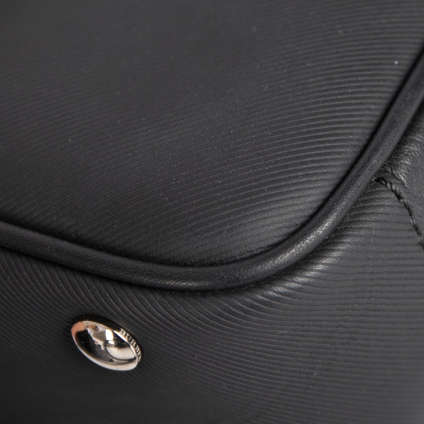 Burberry Small Black Trench Calfskin DK88 Top Handle Bag