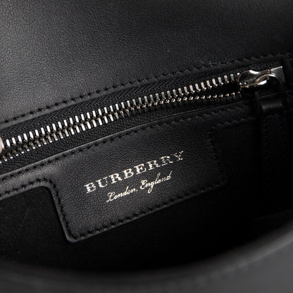 Burberry Small Black Trench Calfskin DK88 Top Handle Bag
