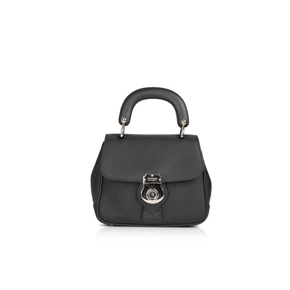 Burberry Small Black Trench Calfskin DK88 Top Handle Bag