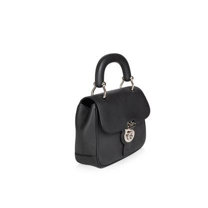 Burberry Small Black Trench Calfskin DK88 Top Handle Bag