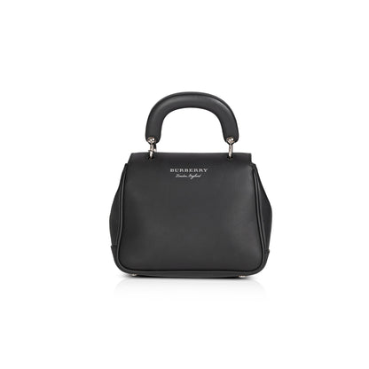 Burberry Small Black Trench Calfskin DK88 Top Handle Bag