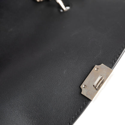 Burberry Small Black Trench Calfskin DK88 Top Handle Bag