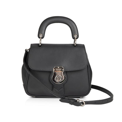 Burberry Small Black Trench Calfskin DK88 Top Handle Bag