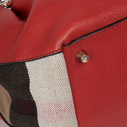 Burberry Small Maidstone Leather & House Check Tote