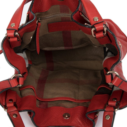 Burberry Small Maidstone Leather & House Check Tote