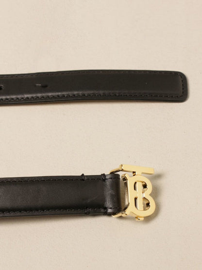 BURBERRY TB CALF LEATHER BELT