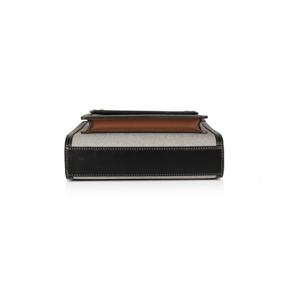 Burberry Two-Tone Canvas and Leather Mini Pocket Bag