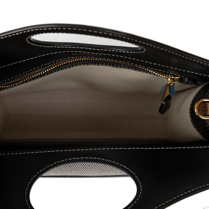 Burberry Two-Tone Canvas and Leather Mini Pocket Bag