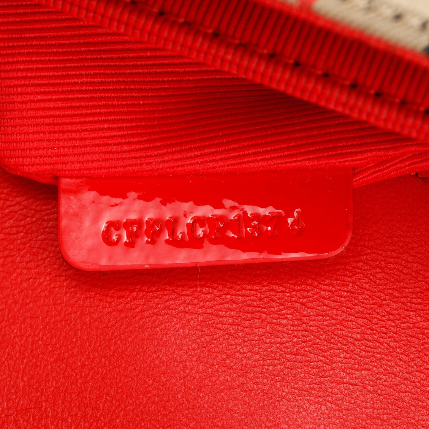 Burberry Vintage 1983 Knight Check Canvas Red Patent Leather Trinm Link Flap Shoulder Bag