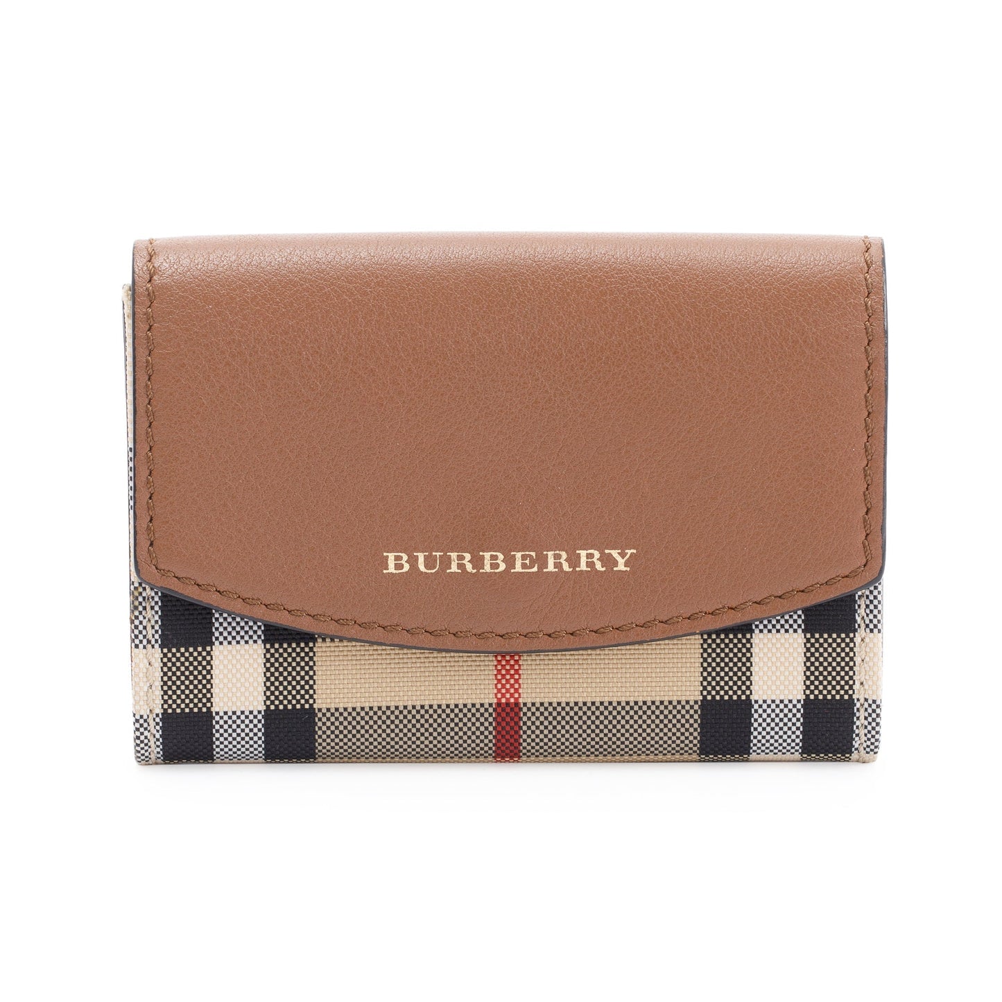Burberry Vintage Check Flap Card Case Wallet