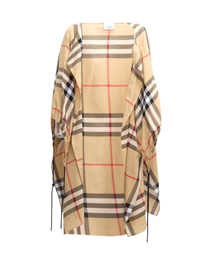 BURBERRY VINTAGE CHECK PATTERN CAPE