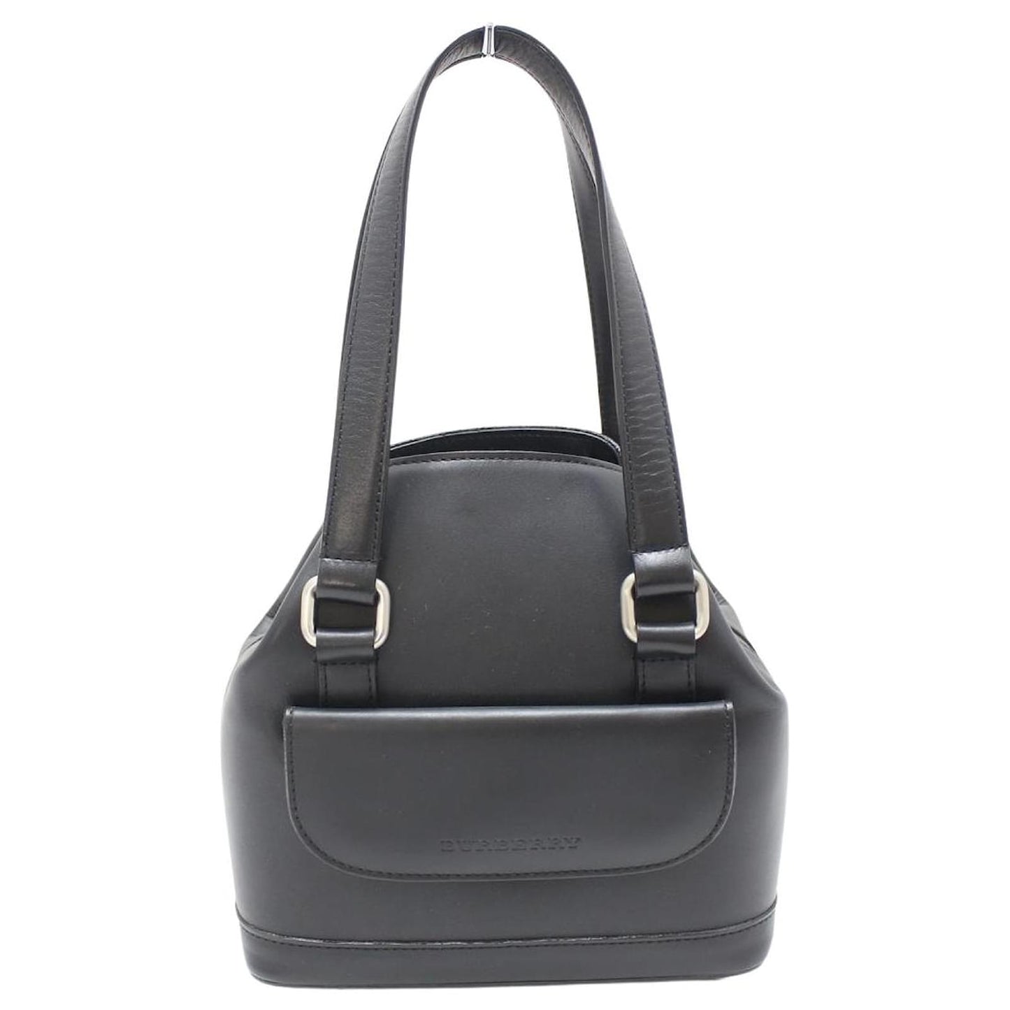 BURBERRY VINTAGE LEATHER SHOULDER BAG