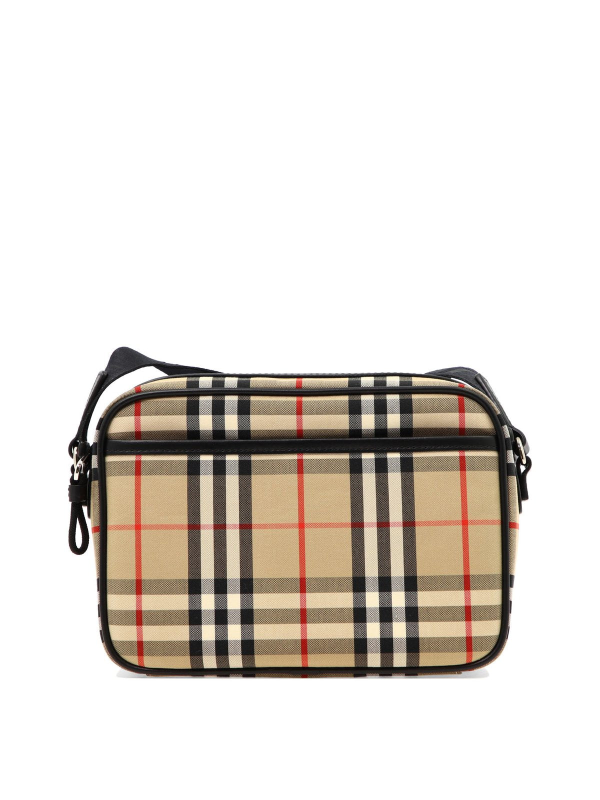 BURBERRY VINTAGE CHECK & LEATHER CROSSBODY BAG