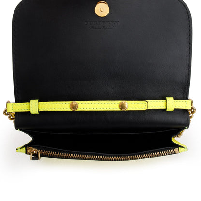 Burberry Yellow Leather Hampshire Crossbody Bag