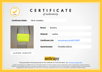 Burberry Yellow Leather Hampshire Crossbody Bag