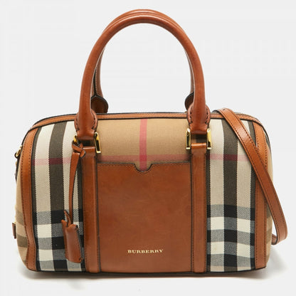 BURBERRY HOUSE CHECK ALCHESTER MEDIUM BOWLER BAG
