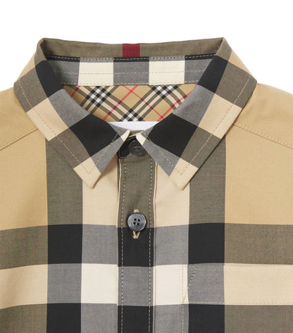 BURBERRY KIDS COTTON CHECK SHIRT