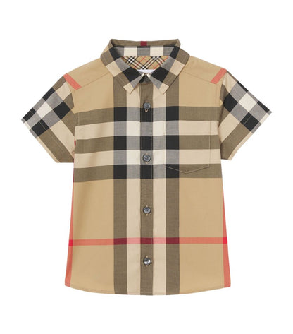 BURBERRY KIDS COTTON CHECK SHIRT