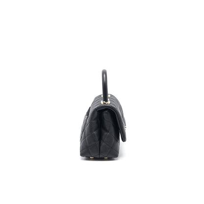 Chanel Extra Mini Coco Handle Flap Bag Black LGHW