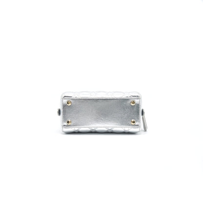 Dior Small Lily Tote Silver Lambskin GHW