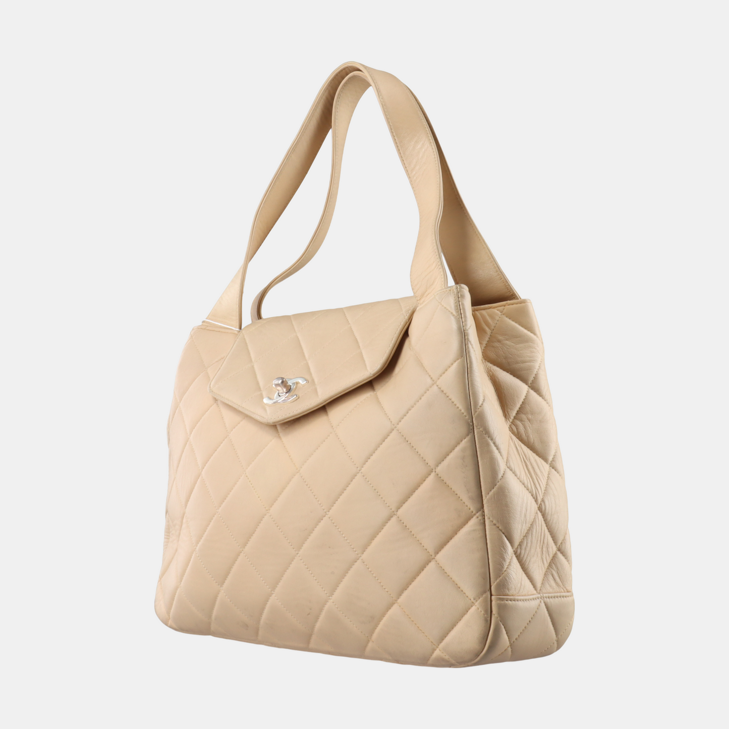 Chanel Kelly Top Handle Bag Beige Lambskin Leather, 1996-1997