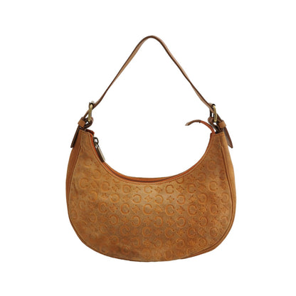 Celine Ava Hobo Pumpkin Camel Suede Leather Shoulder Bag