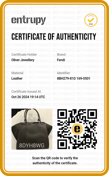 Fendi Grey Vitello Elite Leather Medium 3Jours Tote