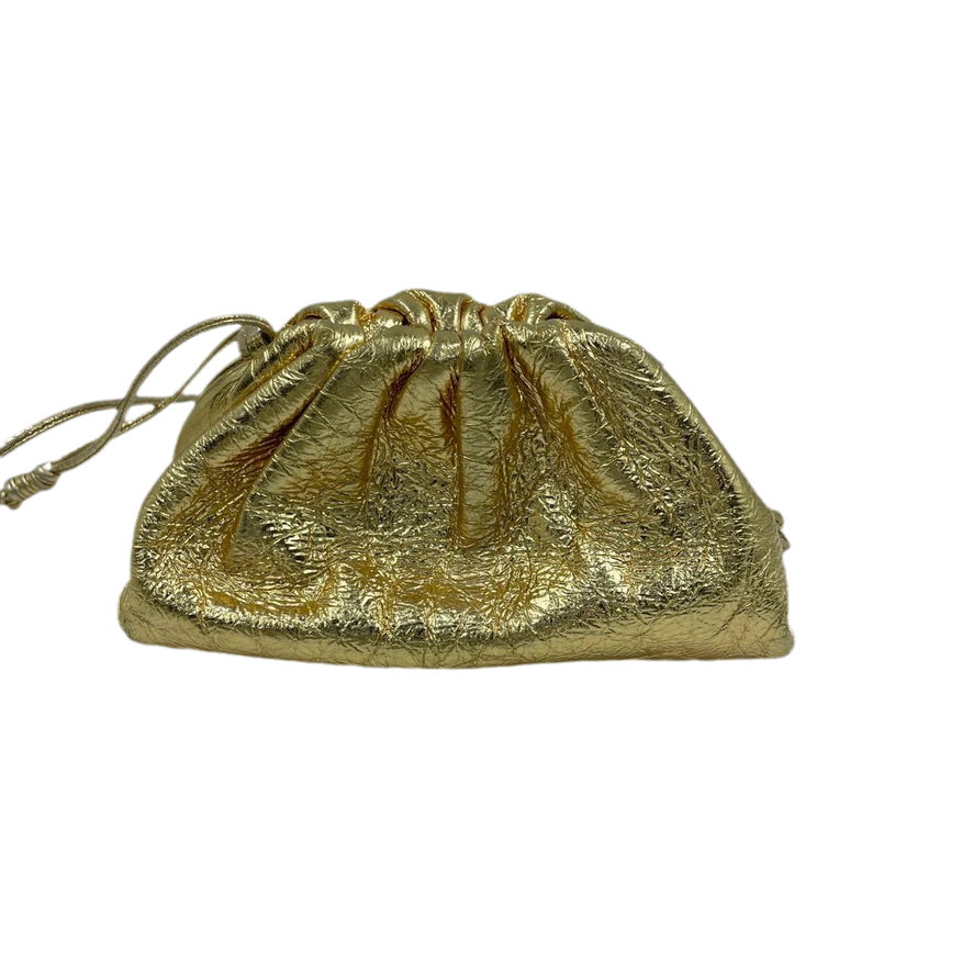 Bottega Veneta Pouch Mini Gold Lambskin Leather