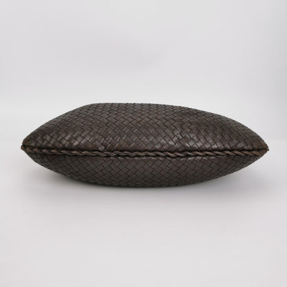 Bottega Veneta Veneta Hobo Dark Chocolate Brown Intrecciato Leather Bag 48cm