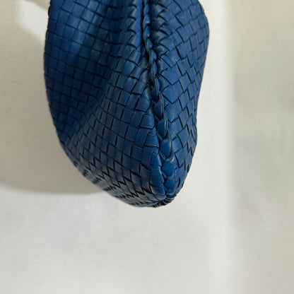 Bottega Veneta Veneta Hobo Medium Blue Intrecciato Leather Bag 47cm