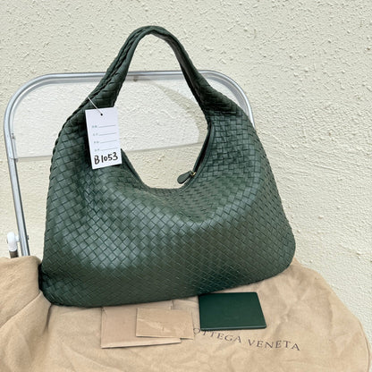 Bottega Veneta Veneta Hobo Large Dark Green 47cm Lambskin Leather
