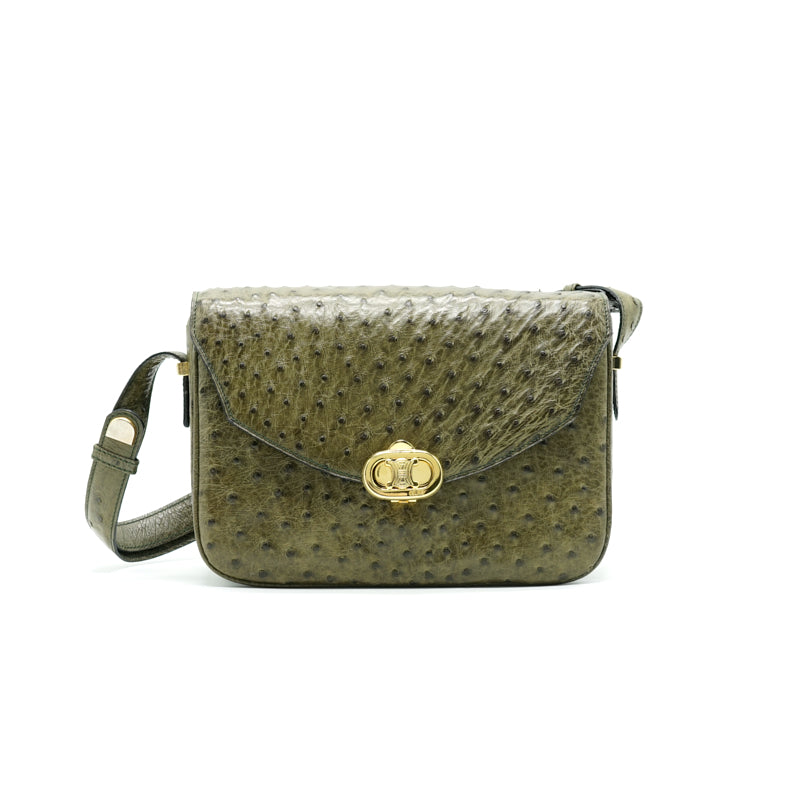 Luxury CELINE Vintage Ostrich Triomphe Bag