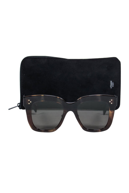 Luxury CELINE - Brown Tortoise Large Square Sunglasses