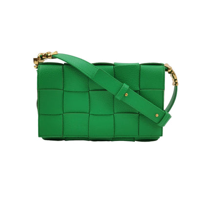 Bottega Veneta Cassette Parakeet Green Leather Crossbody Bag