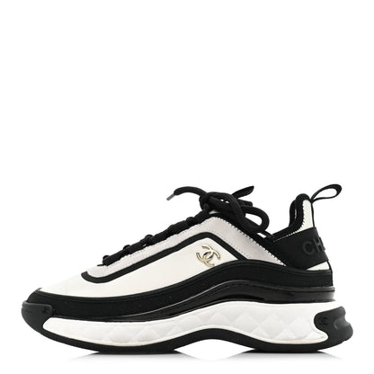 CHANEL SUEDE CALFSKIN MIXED FIBERS CC SNEAKERS