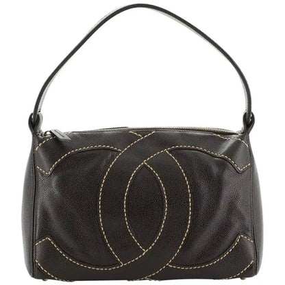 CHANEL CC CAVIAR STITCH SHOULDER BAG