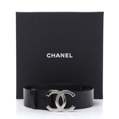 CHANEL CC CALFSKIN LEATHER BELT
