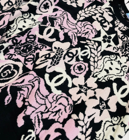 CHANEL CC NO.5 CAMELLIA CASHMERE SWEATER