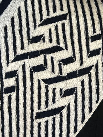 CHANEL CC OVERSIZED CASHMERE BLEND SHAWL