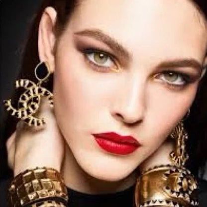 CHANEL CC ALONG THE NILE CLIP ON EARRINGS