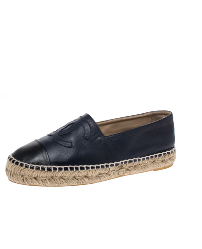CHANEL CC LAMBSKIN ESPADRILLES