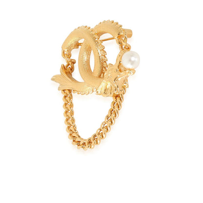 CHANEL CC LOGO LUNAR NEW YEAR DRAGON BROOCH