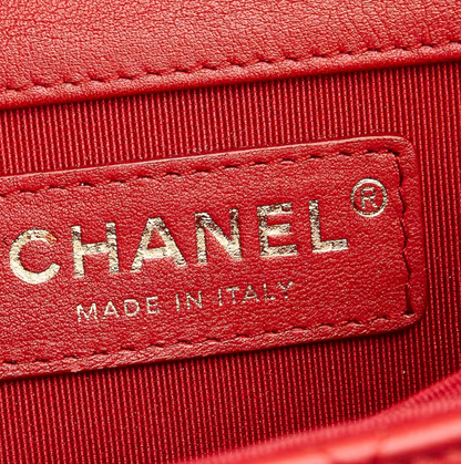 CHANEL CALFSKIN QUILTED NORTH SOUTH BOY FLAP BAG