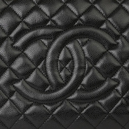CHANEL CAVIAR QUILTED GRAND SHOPPING TOTE BAG-HS