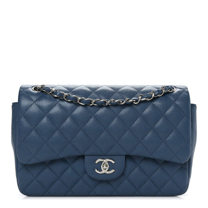CHANEL CAVIAR QUILTED JUMBO DOUBLE FLAP BAG-HS