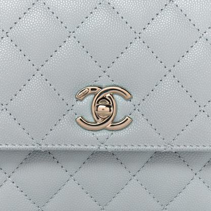 CHANEL CAVIAR QUILTED COCO HANDLE MINI FLAP BAG